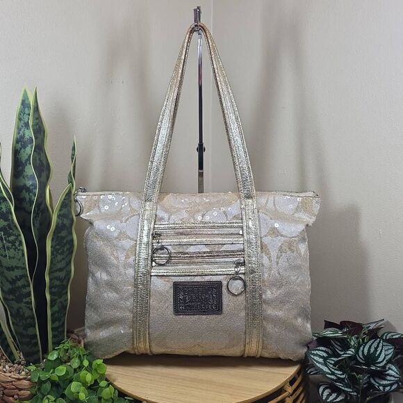Coach Poppy Sequin Glam Tote